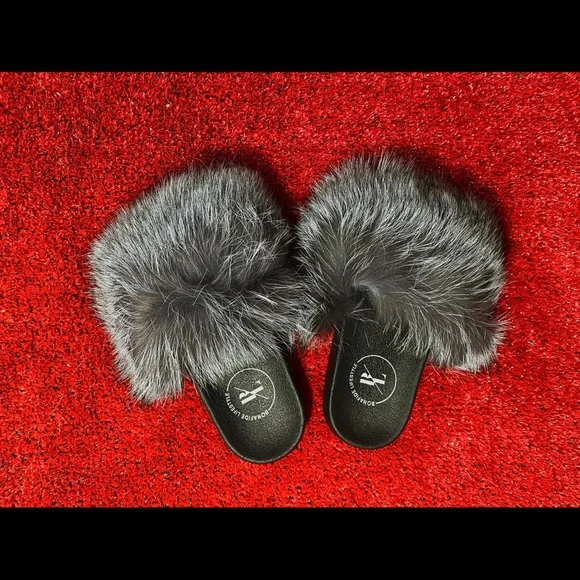 PrettyLittleThing Shoes Fur Slide Real Fur Poshmark